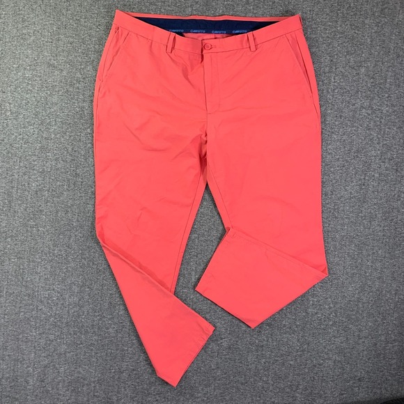 Vineyard Vines OTG Performance Pants Men 40x29 Pink Golf Stretch Preppy - Picture 1 of 11
